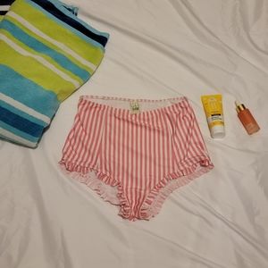 Kortni Jeane Swim bottoms High waisted ruffle size medium